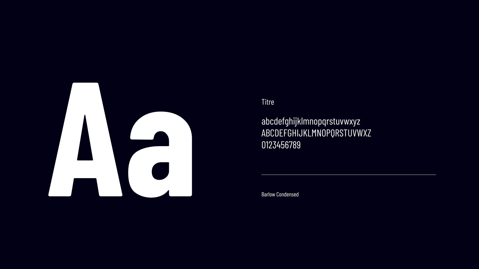 Typographie — Barlow Condensed